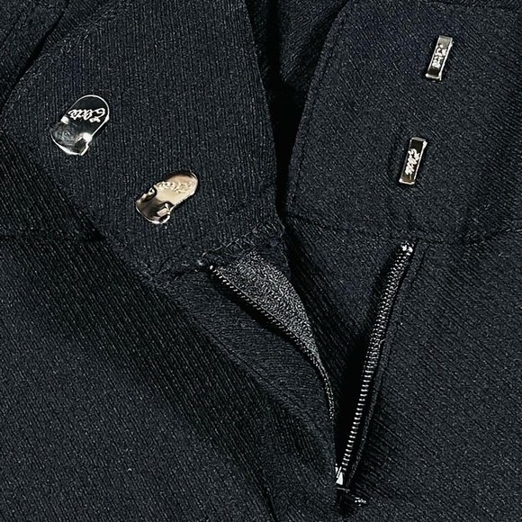 Catch My i size 9 black dressy pants, Ribbed textured material, clasp closure - Picture 3 of 10